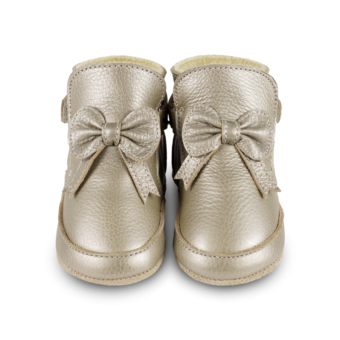 Cubow Booties | Champagne Metallic Leather