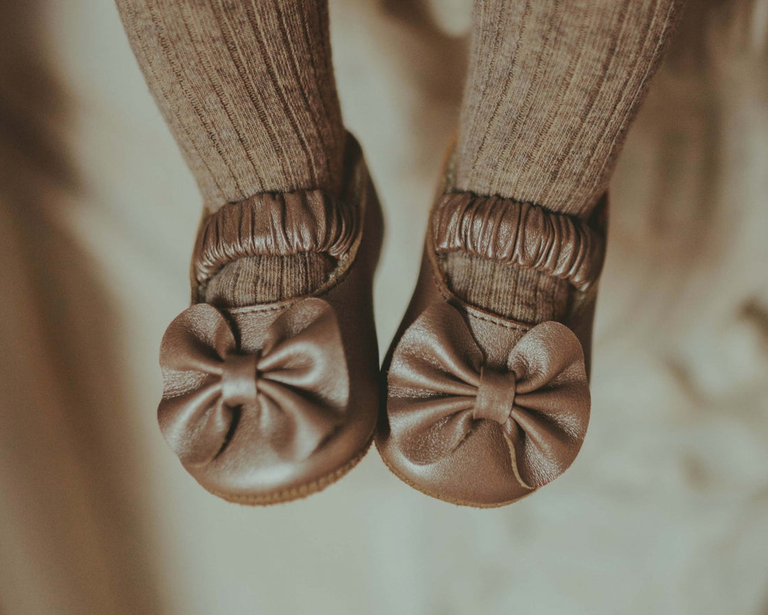 Neni Ballerinas | Clay Metallic Leather