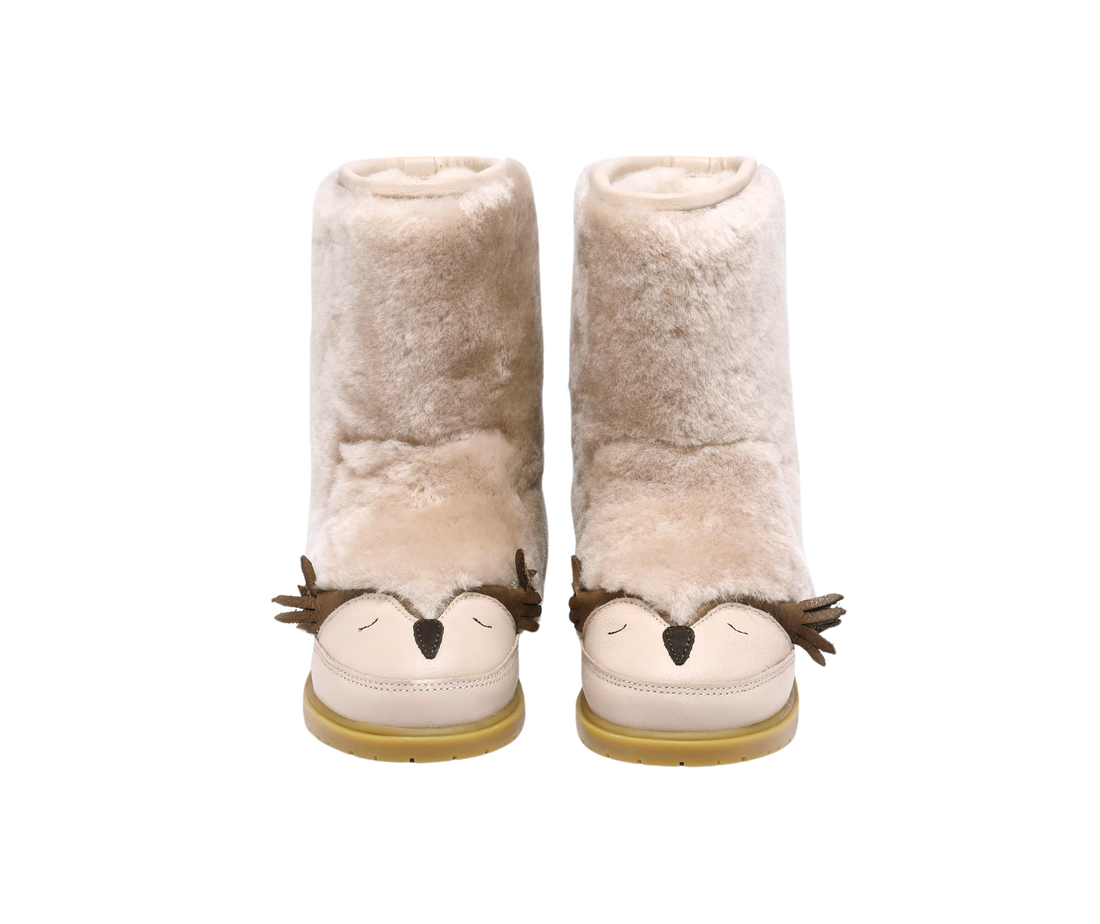 Wadudu Exclusive | Owl | Light Beige Sheep Wool