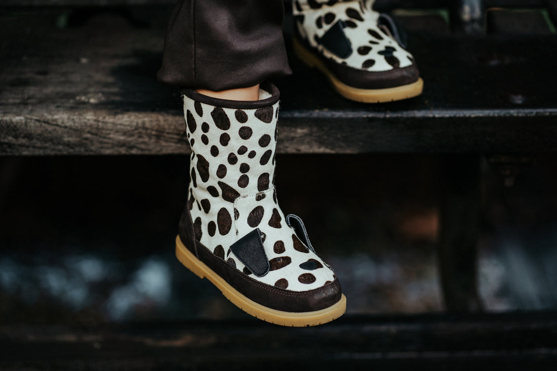 Wadudu Exclusive Boots | Dalmatian | Spotted Cow Hair