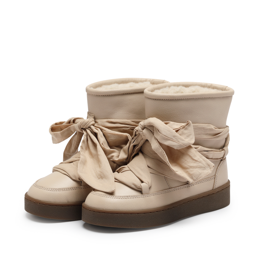 Ganza Boots | Ivory Leather