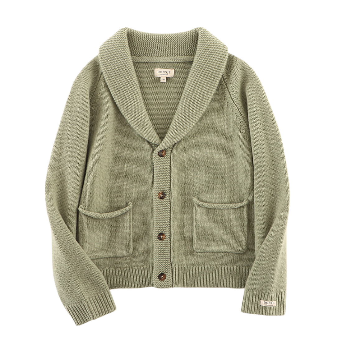 Kicher Merino Wool Cardigan | Desert Green