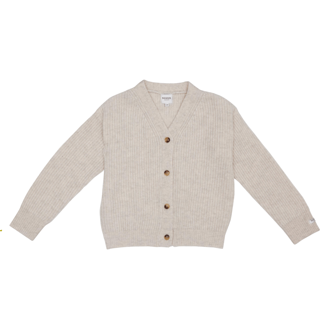 Matu Merino Wool Cardigan | White Sand Melange