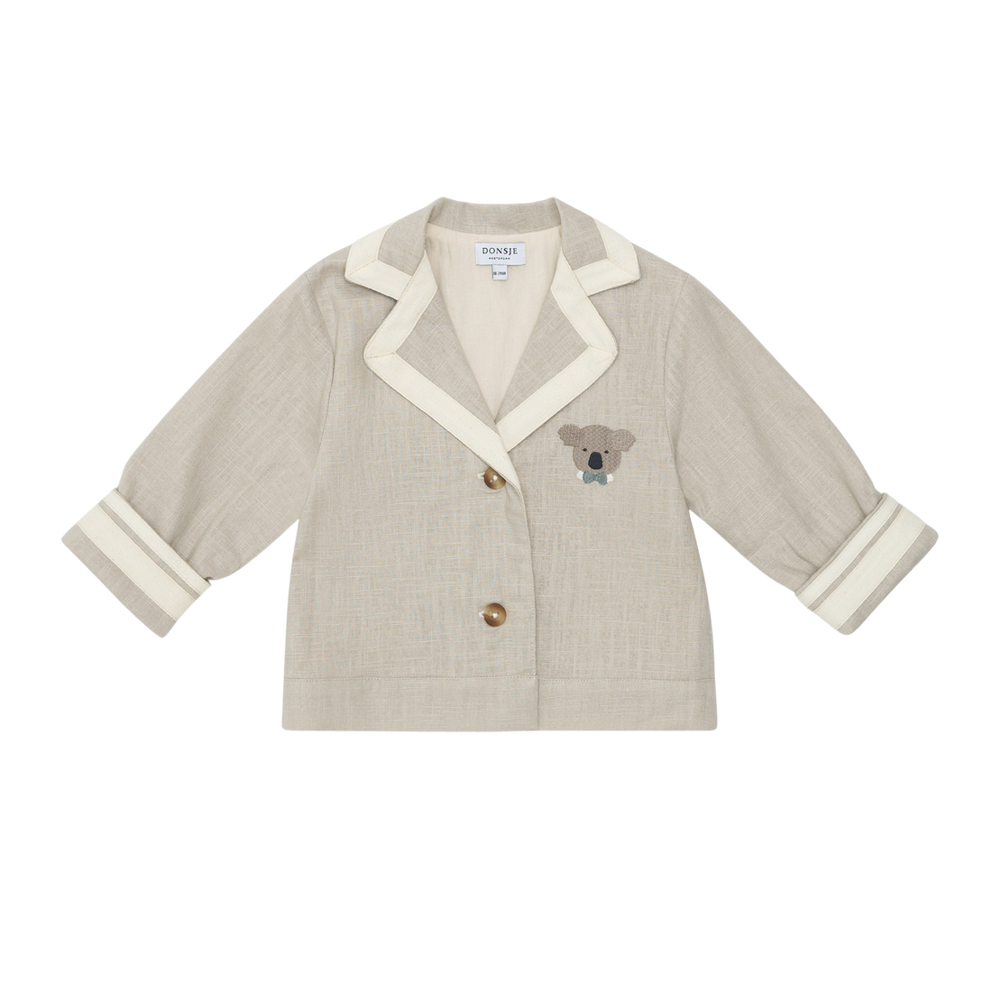 Quirijn Linen Blazer | Festive Koala | Soft Taupe