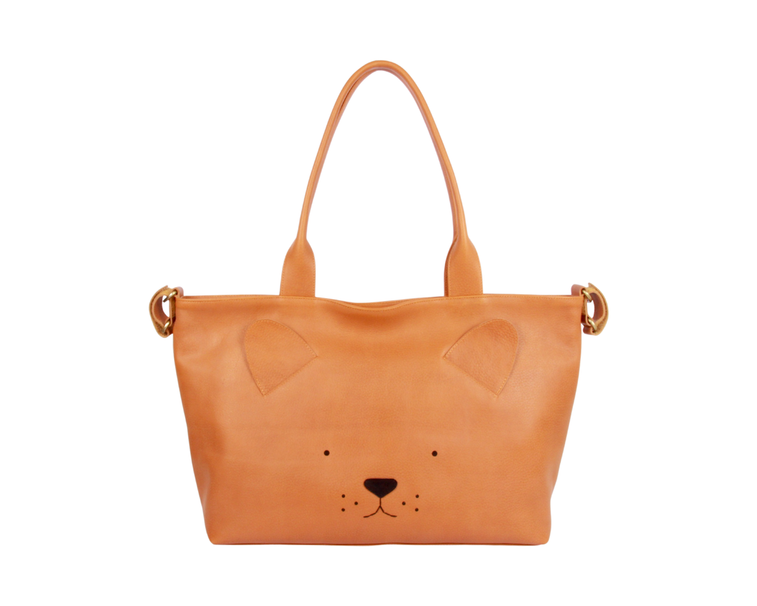 Fuji Diaper Bag | Lion | Toast Grain Leather