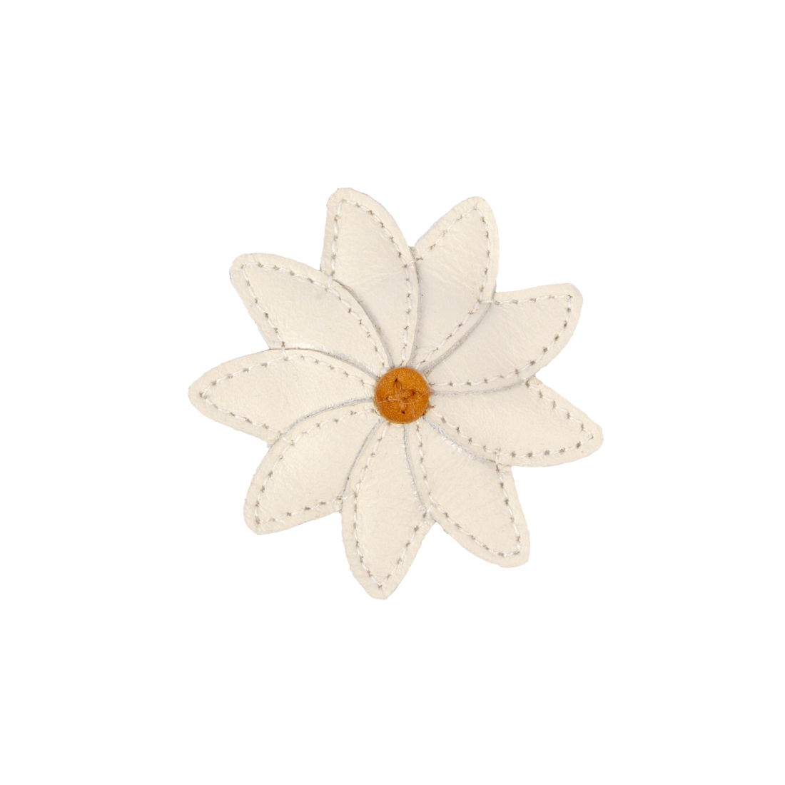 Zaza Fields Hairclip | Daisy | Off White Leather