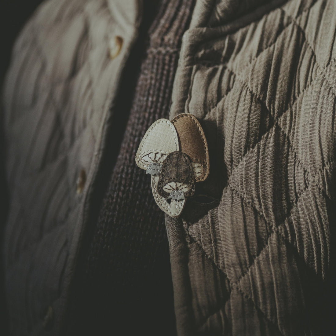 Forest Clip | Fungi | Cream Leather