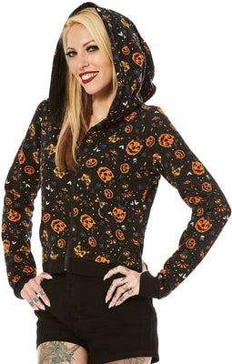 Classic Halloween Pumpkin Hoodie by Sourpuss