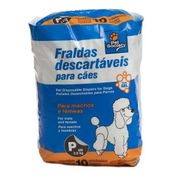 Fralda Descartável Pet Society Pequena para Machos e Fêmeas - 10 Unidades