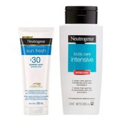 Protetor Solar Neutrogena Sun Fresh FPS 30 200ml + Hidratante Intensive Body Care 200ml Grátis