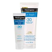 Kit Protetor Solar Neutrogena Sun Fresh FPS 30 200ml + Sun Fresh Facial FPS 30 50ml