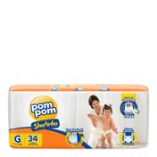 Fralda Pom Pom Shortinho G 34 Unidades