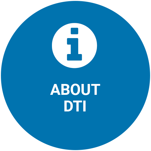 About DTI blue icon