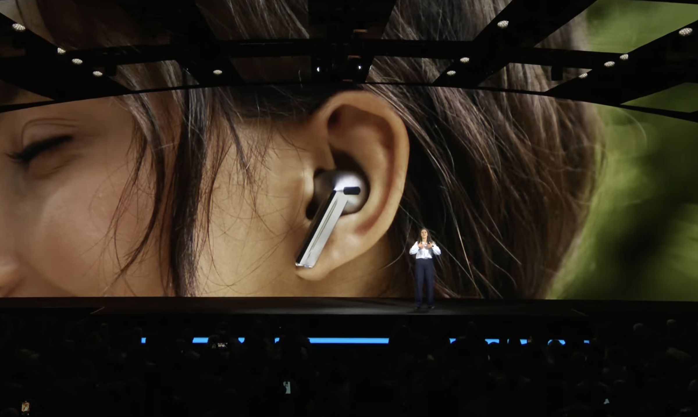 A screenshot of Samsung’s Unpacked keynote.