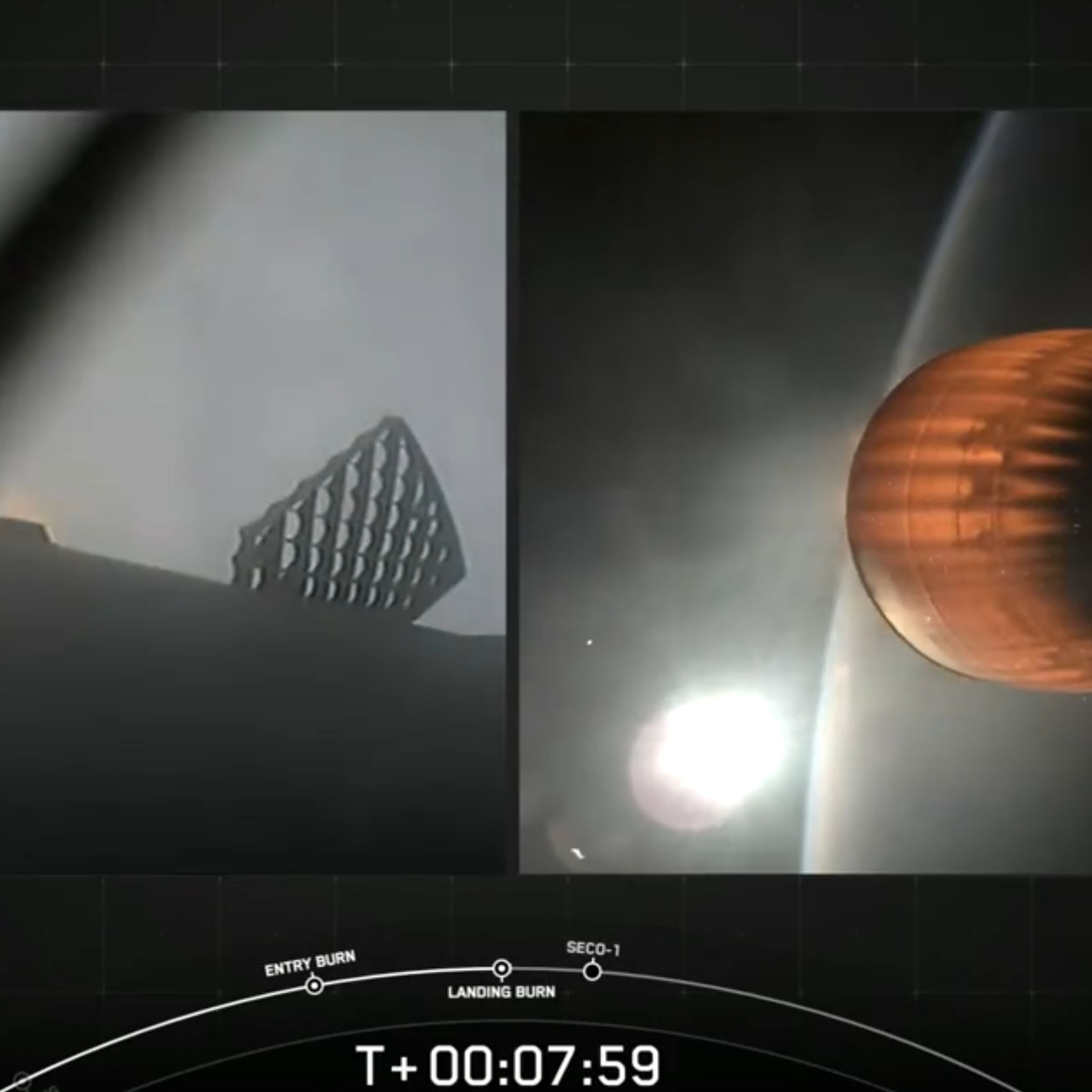 A screenshot from SpaceX’s video of the Falcon 9 launch.