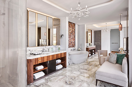 The bathroom of a Royal suite at Mandarin Oriental Bosphorus