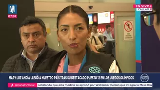 Mary Luz Andía agradeció a quienes la han apoyado tras su participación en París 2024. | Foto y video: Canal N