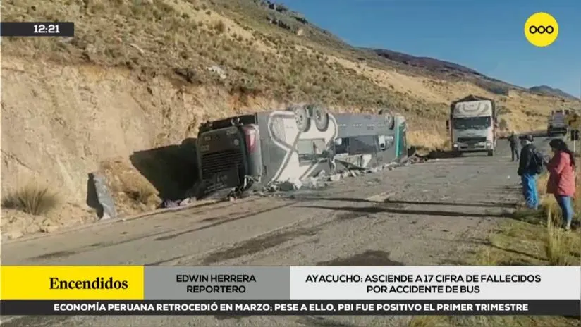 Ayacucho: asciende a 17 la cifra de fallecidos por accidente de bus en vía Los Libertadores