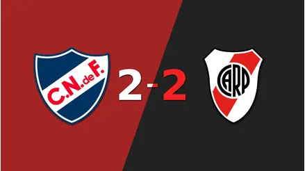 Copa Libertadores: Doblete de Gonzalo Carneiro en el empate a 2 entre Nacional y River Plate