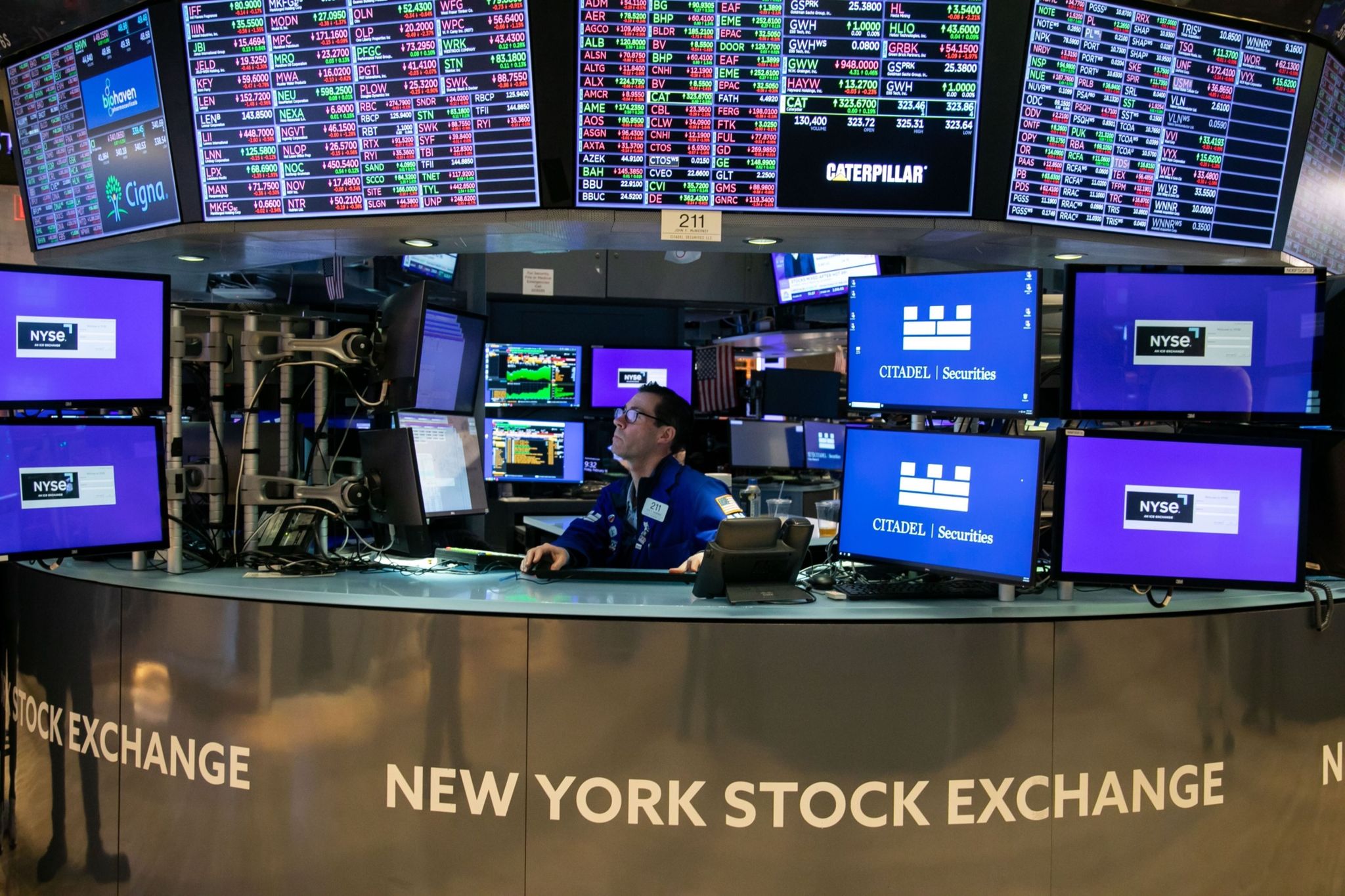 Tr�der en el New York Exchange, de Wall Street.