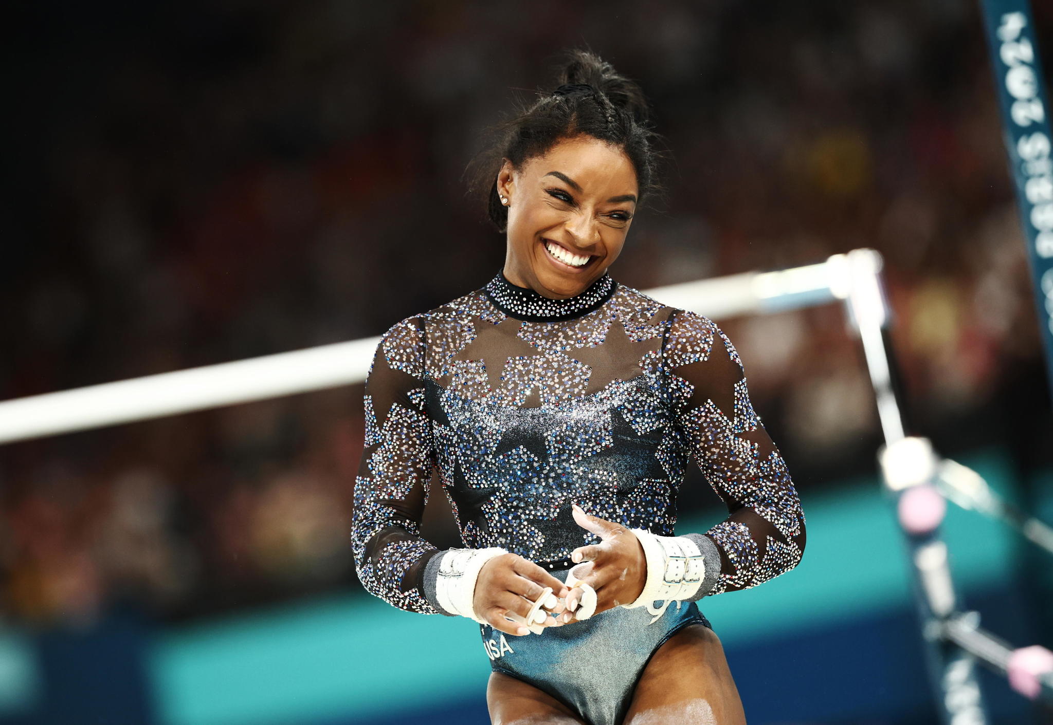 La gimnasta estadounidense Simone Biles.