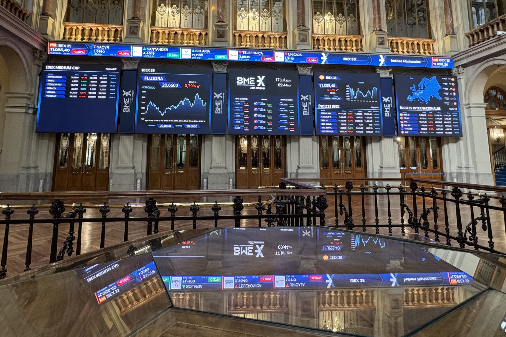 Interior de la Bolsa de Madrid