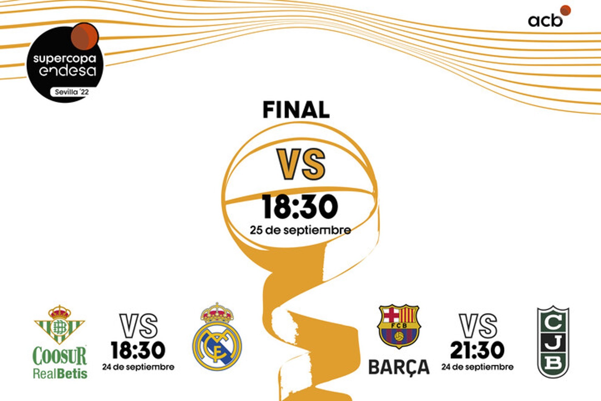Coosur Betis-Real Madrid y Bar�a-Joventut, semifinales de la Supercopa ACB