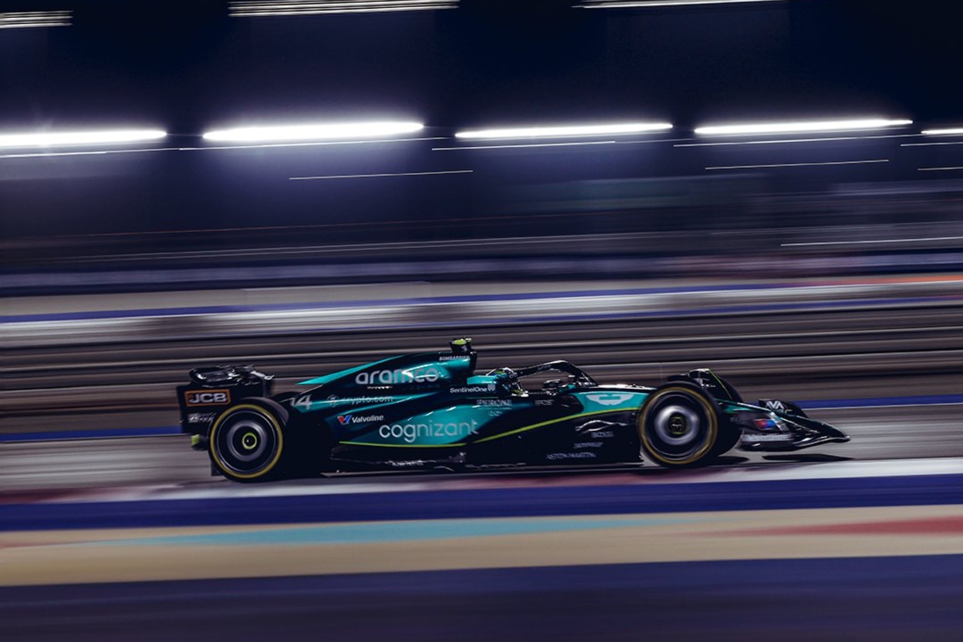 Fernando Alonso, en carrera en Qatar.