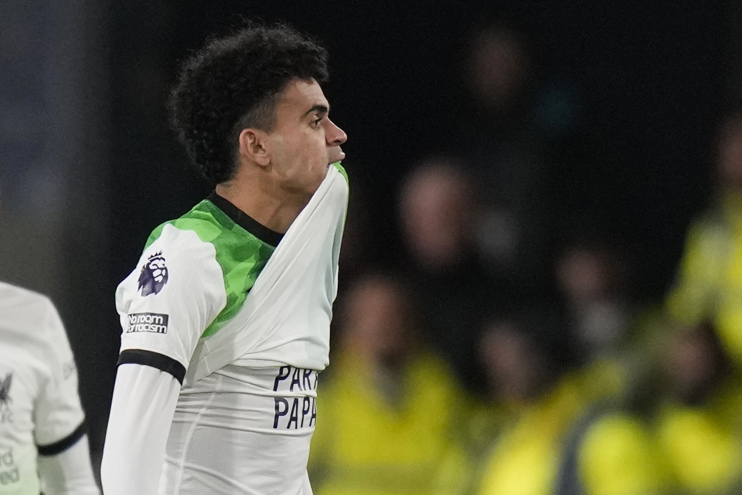 Luis D�az celebra su gol ante el Luton Town.