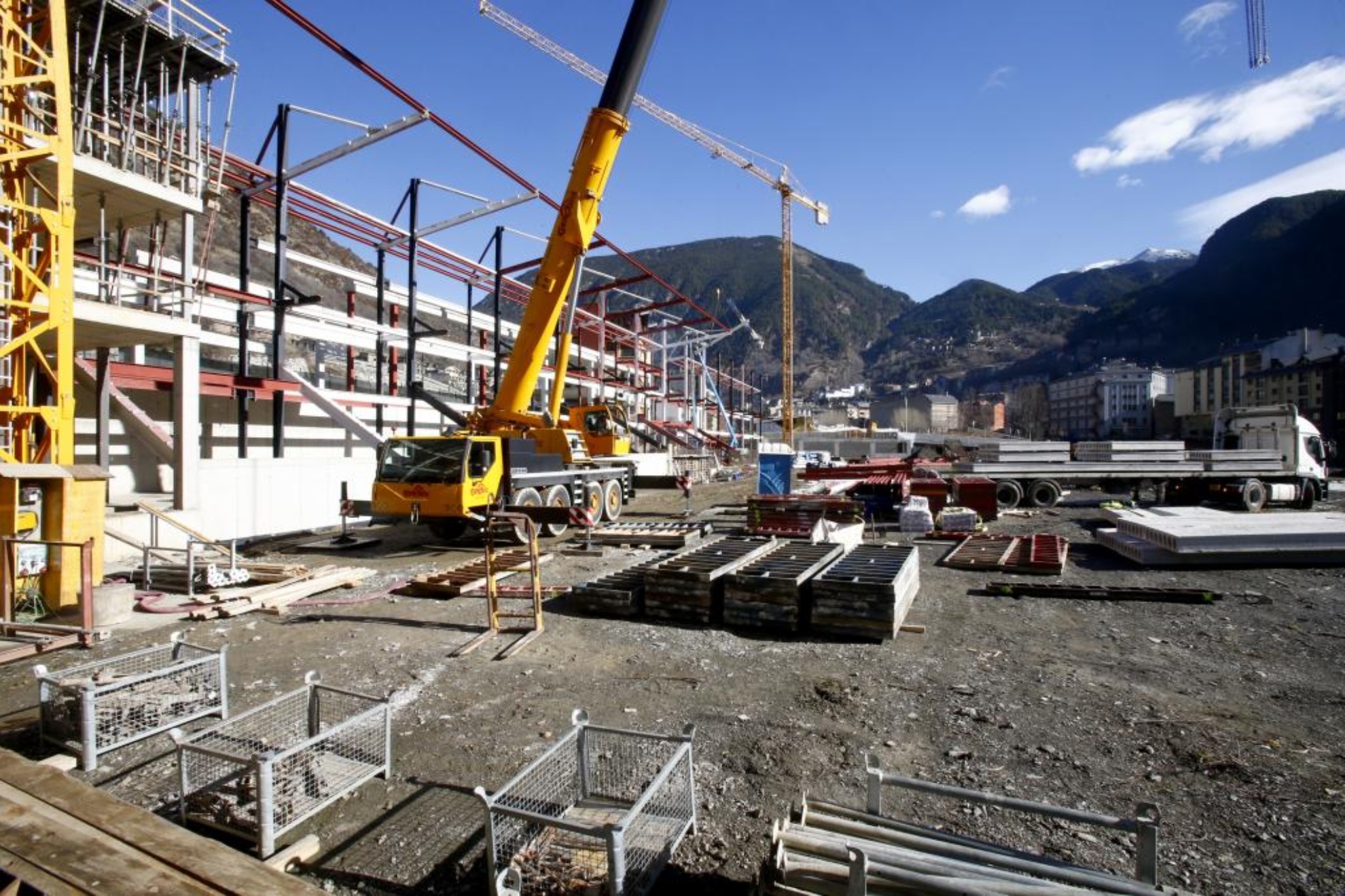 Vista de las obras del Estadio Nacional de la selecci�n de Andorra.
