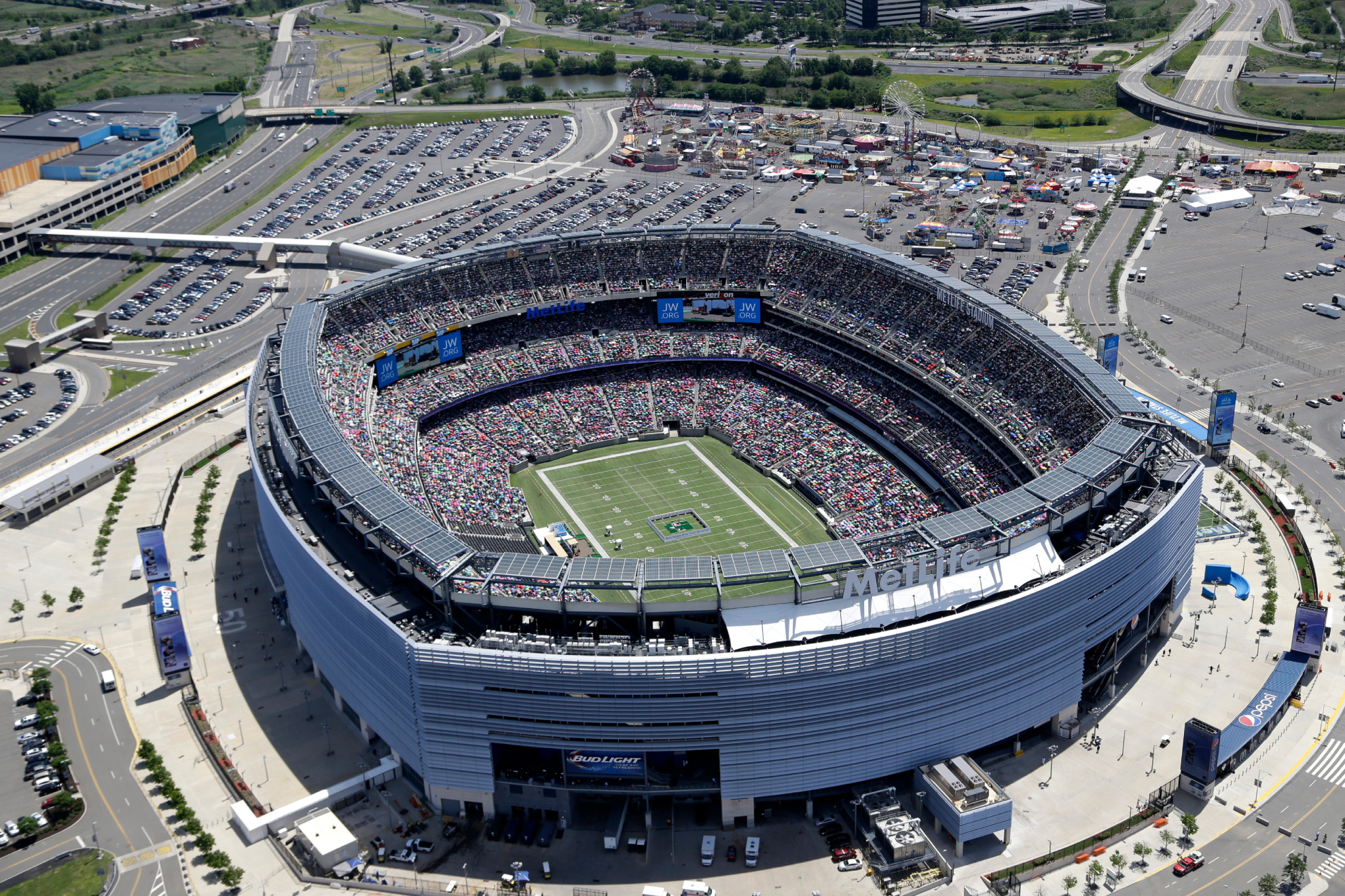 Imagen a�rea del MetLife Stadium de Nueva Jersey.