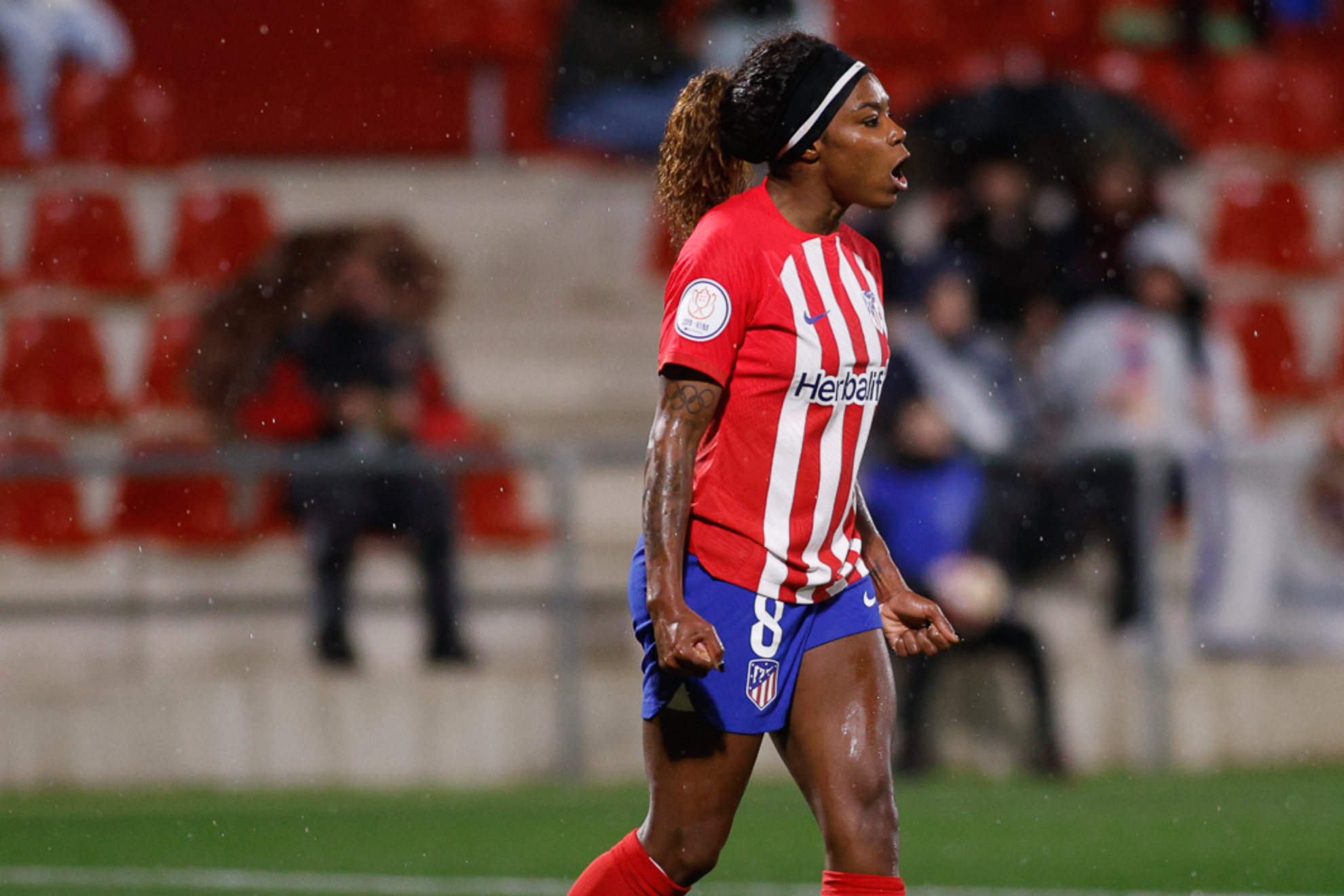 Ludmila da Silva celebra el primer gol del partido / Atl�tico de Madrid