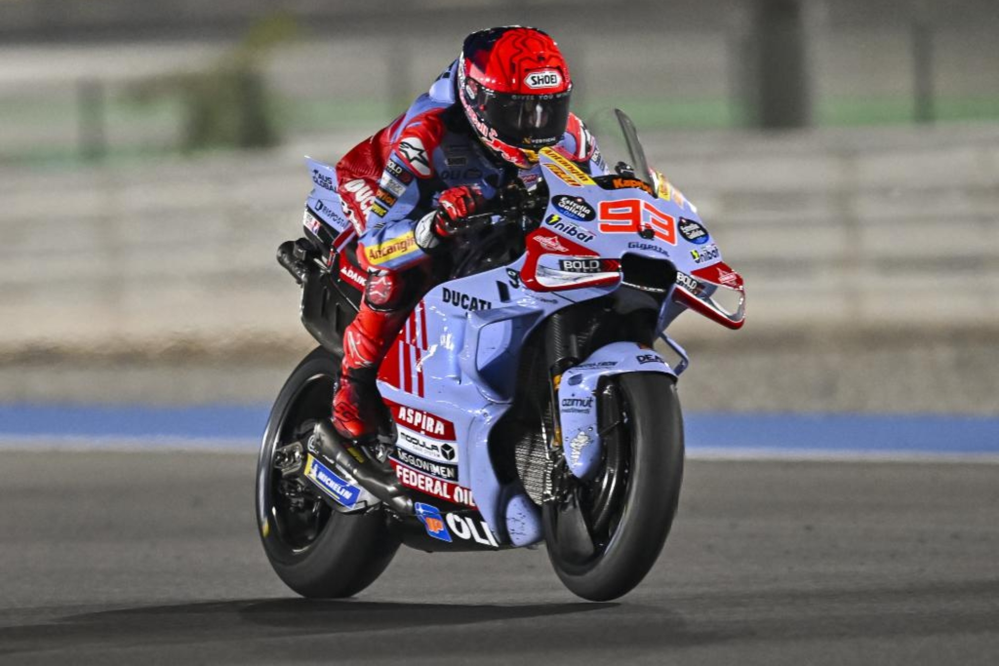 Marc M�rquez, con la Ducati en Qatar.