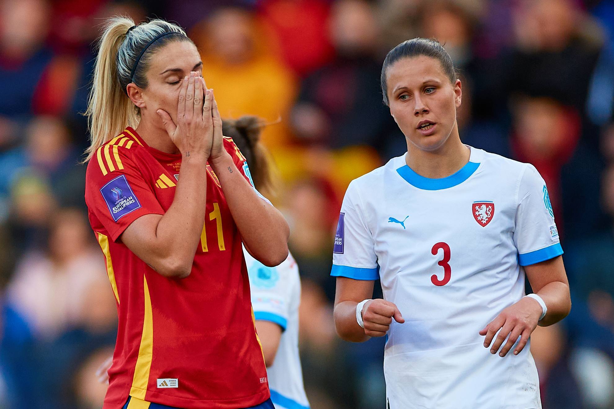 Alexia Putellas se lamenta de una ocasi�n fallada ante Rep�blica Checa / RFEF