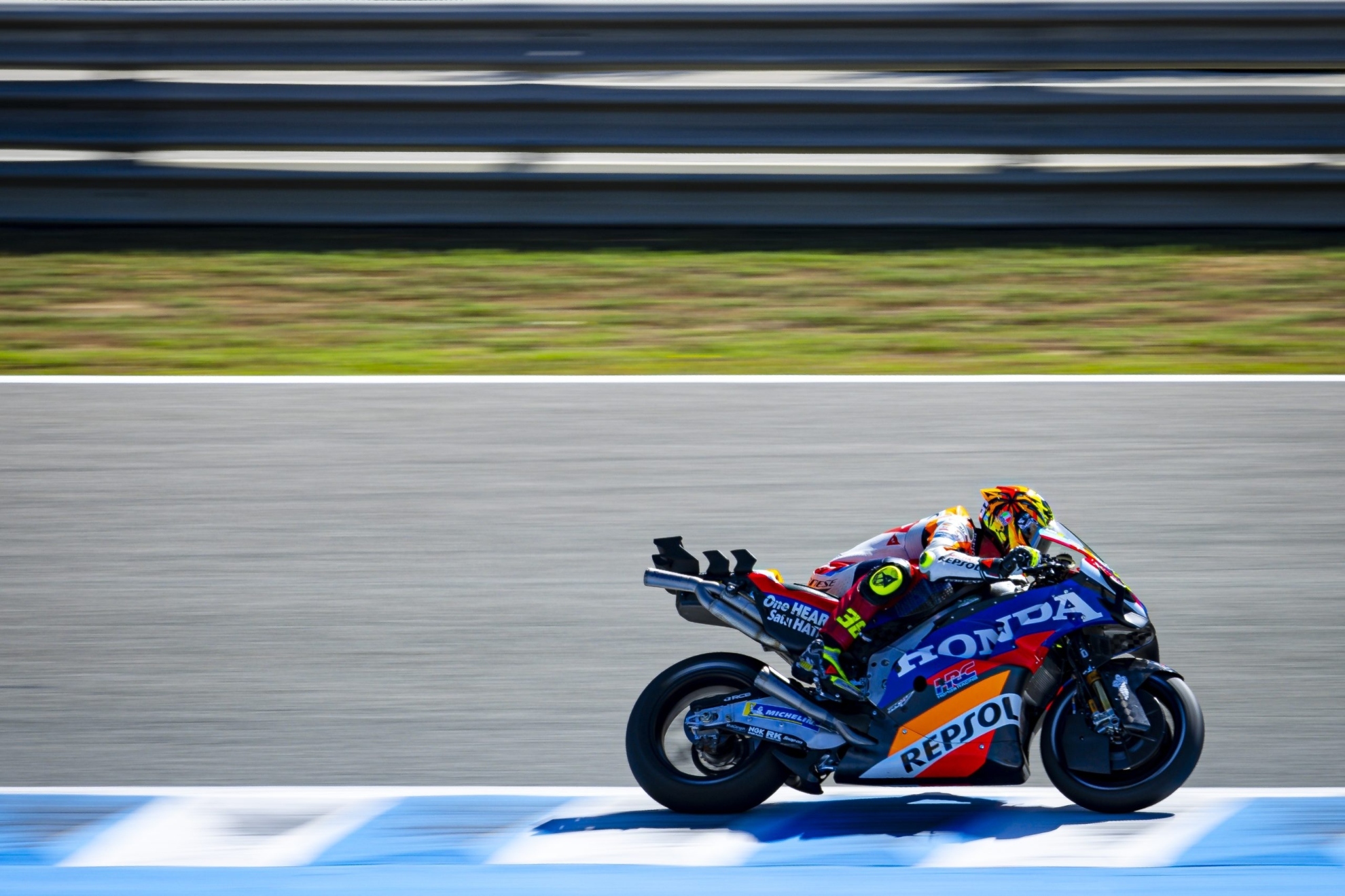 Joan Mir, en el test de Jerez.