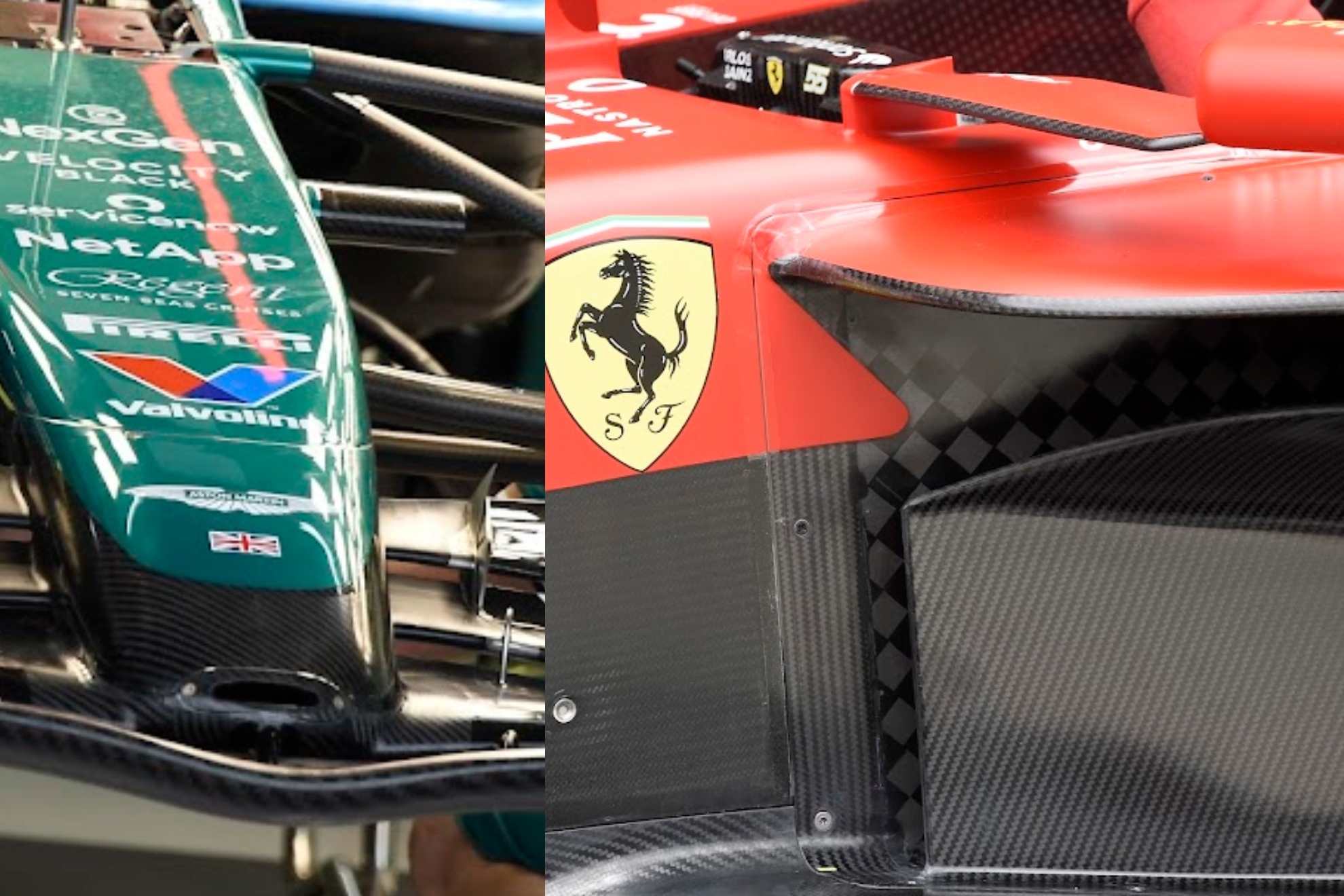 Las dos principales mejoras para Imola en Aston y Ferrari.