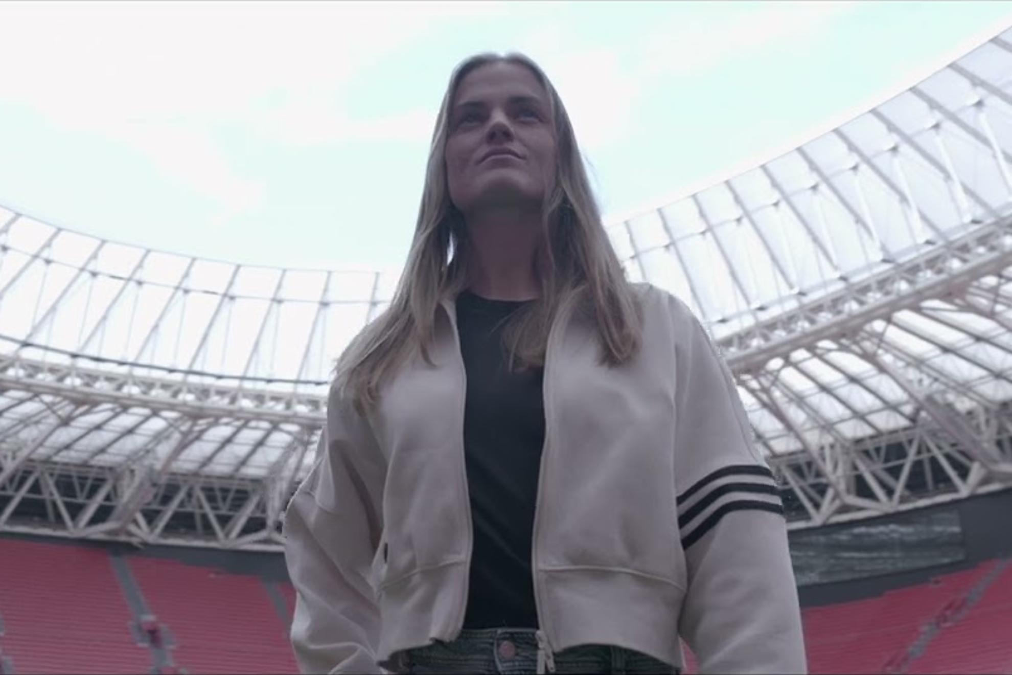 Irene Paredes, en San Mam�s para el rodaje de un spot de UEFA / UEFA