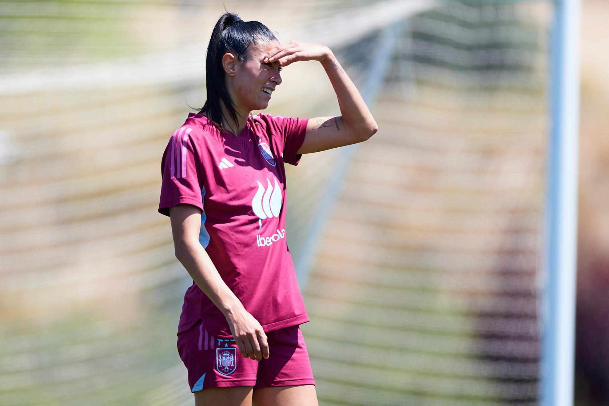 Leila Ouahabi durante un entrenamiento en la Ciudad del F�tbol de Las Rozas / RFEF