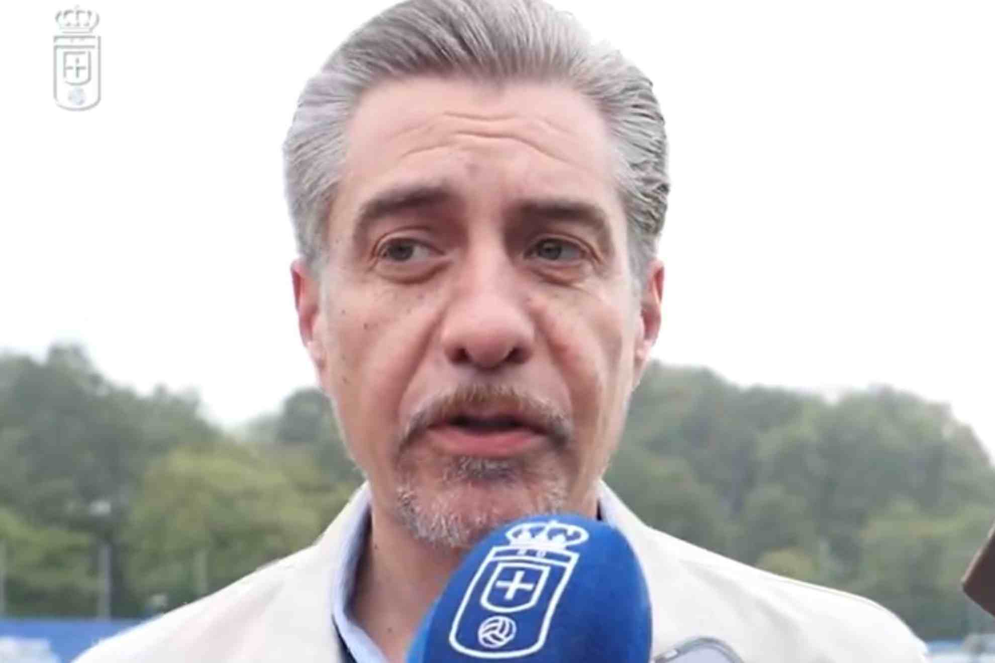 Mart�n Pel�ez, presidente del Oviedo.
