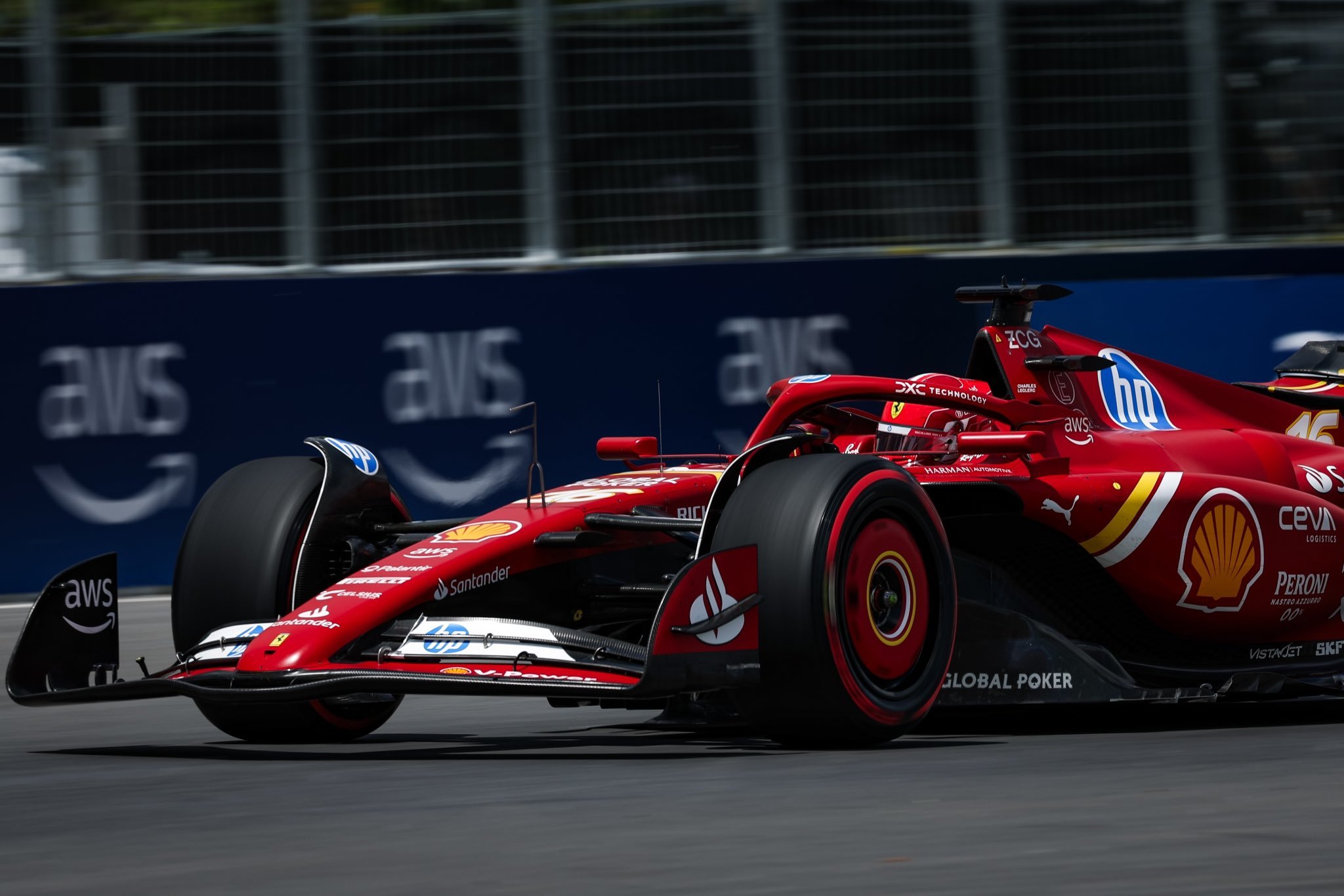 Carlos Sainz, durante la clasificaci�n de hoy en Montreal