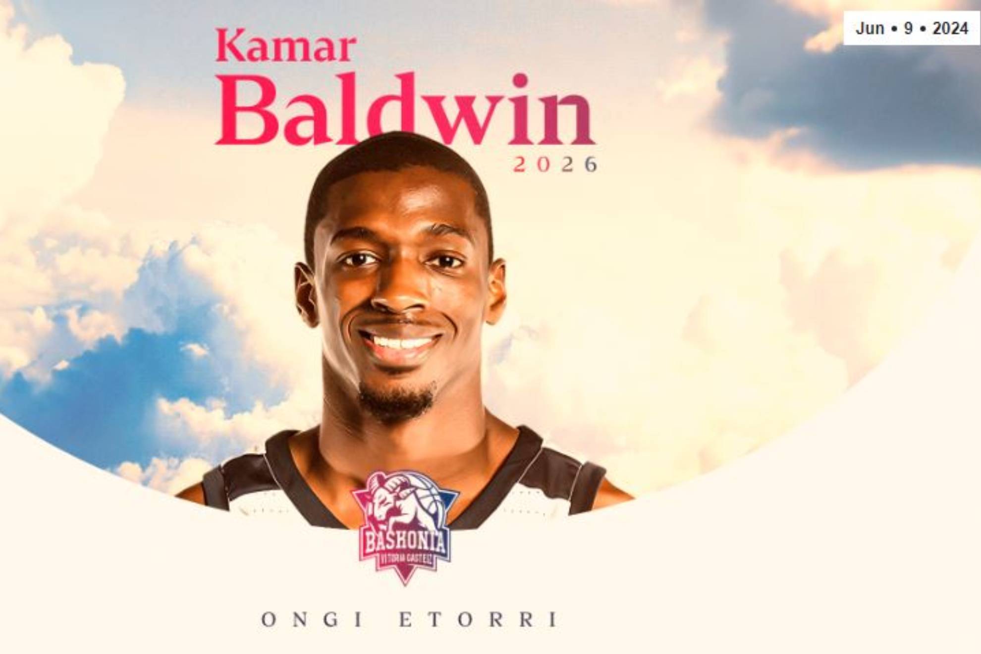 Kamar Baldwin, primer fichaje del Baskonia para la pr�xima temporada