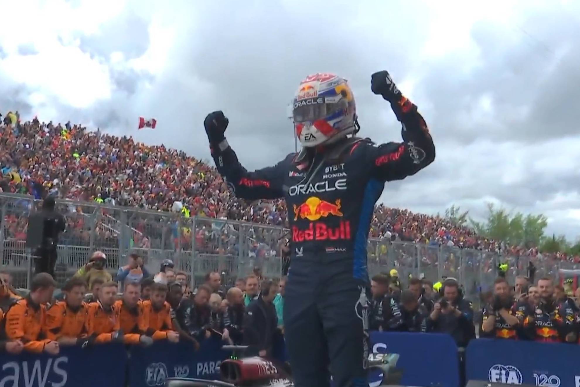 Verstappen celebra en Canad� su triunfo 60 en la F1 y el sexto de 2024.