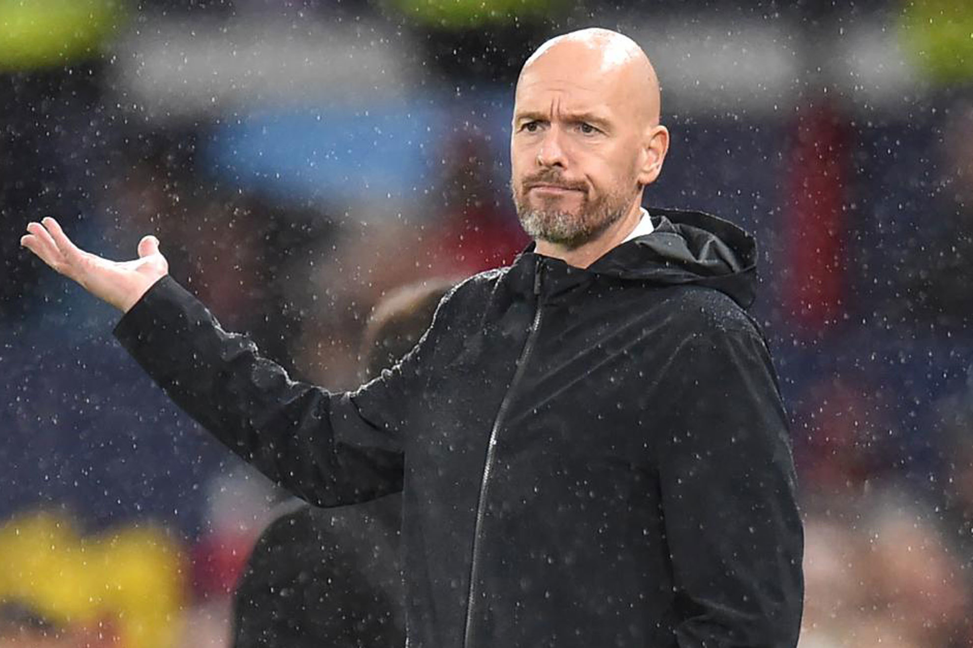 Ten Hag, durante un partido del Manchester United.