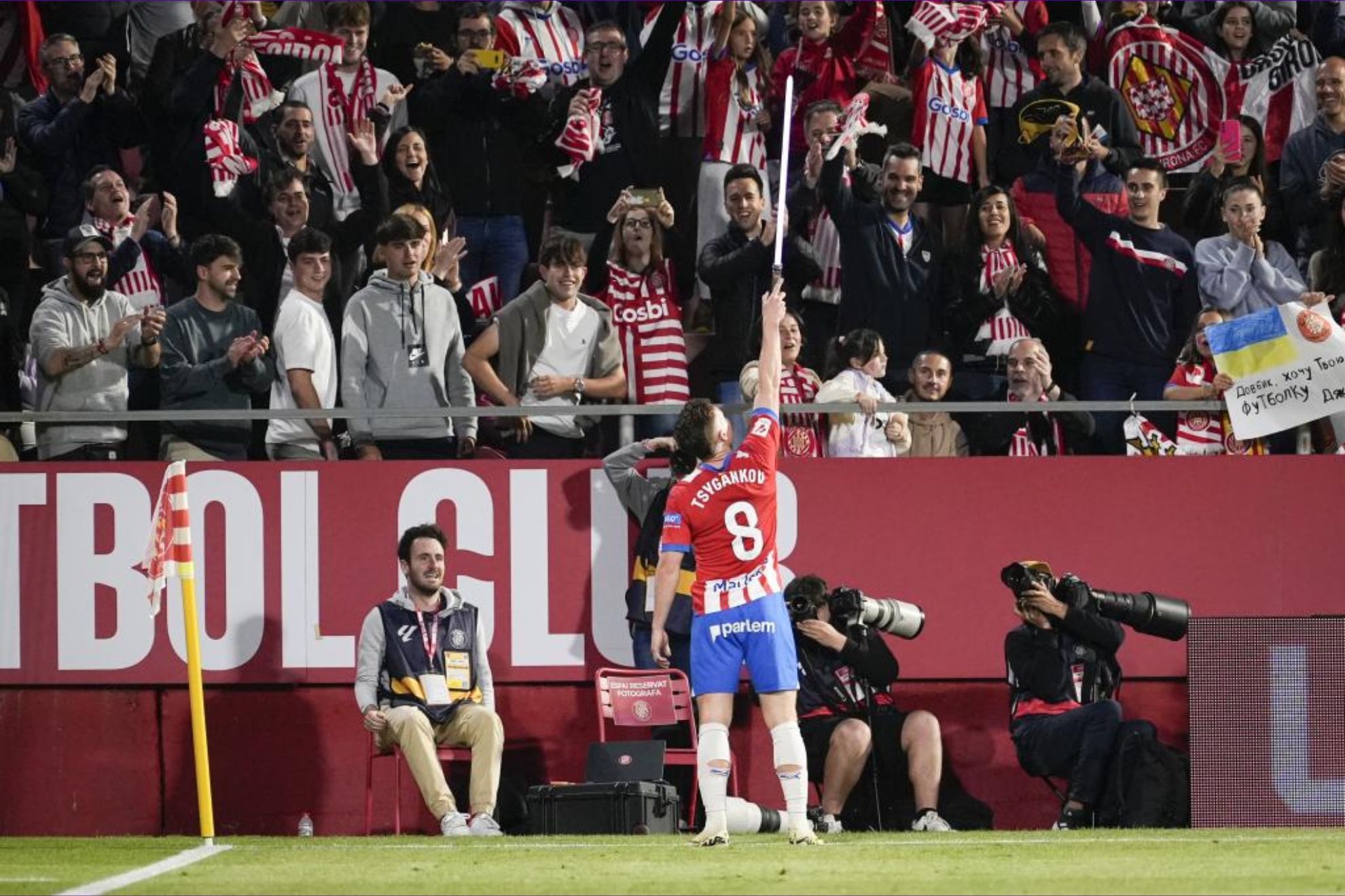 Tsygankov durante un partido con el Girona