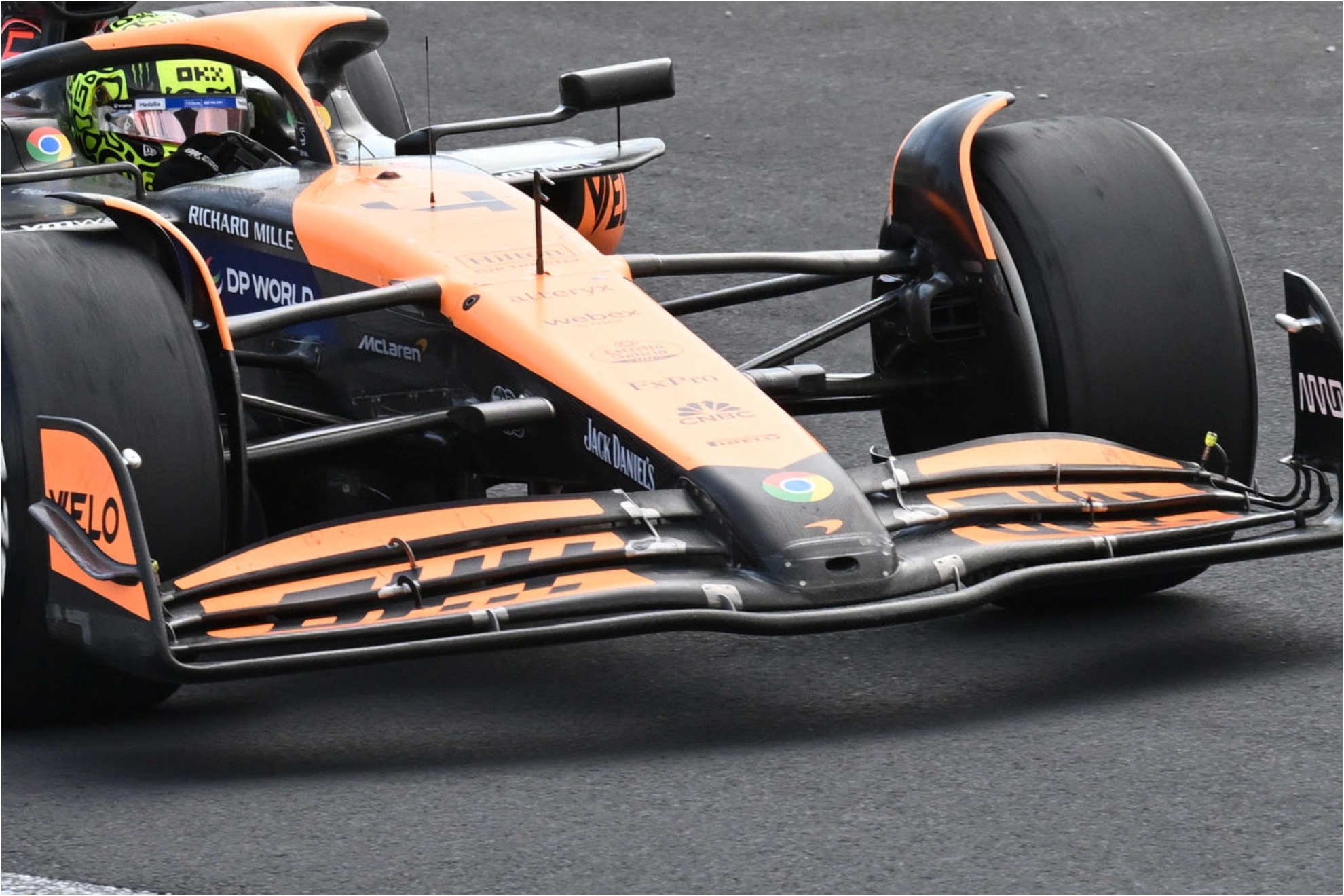 El ala del McLaren de Norris en el GP de Italia 2024.