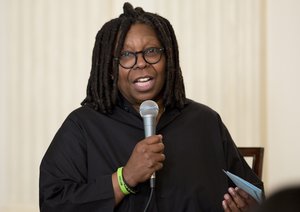 Whoopi Goldberg speaks during the Broadway at the White House event