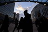 UNITED KINGDOM, London: City workers enters Canary Wharf tube station in London on 23 February 2017