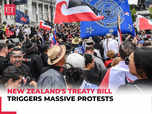 Protesters take to New Zealand’s streets over treaty bill:Image