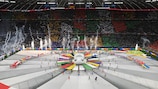 A cerimónia de abertura do UEFA EURO 2024 teve lugar na Munich Football Arena antes do primeiro jogo entre a anfitriã Alemanha e a Escócia