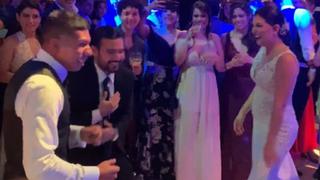 Edison Flores y Ana Siucho bailaron junto a Ezio Oliva en su matrimonio